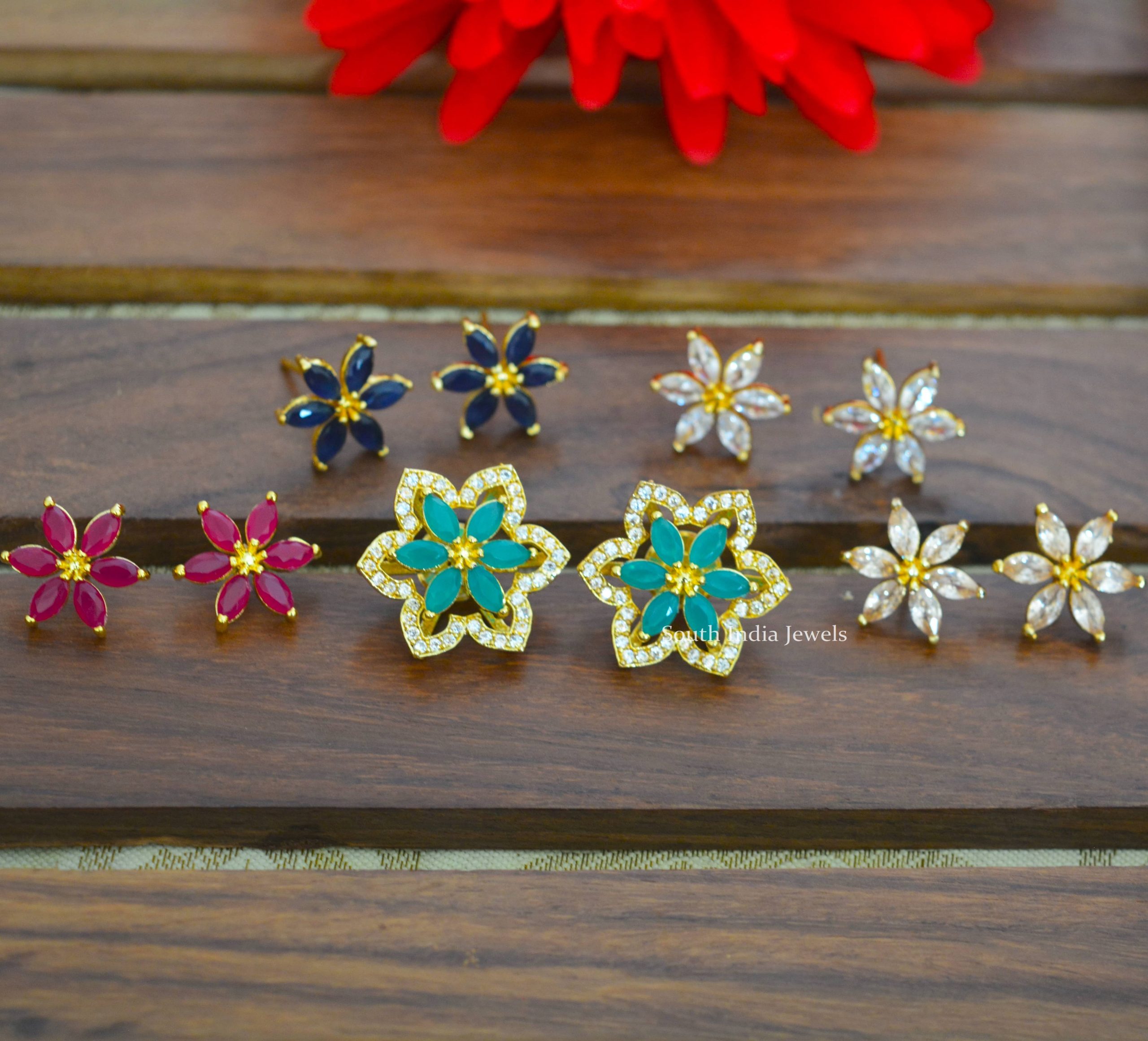 Floral Color Changeable Earrings
