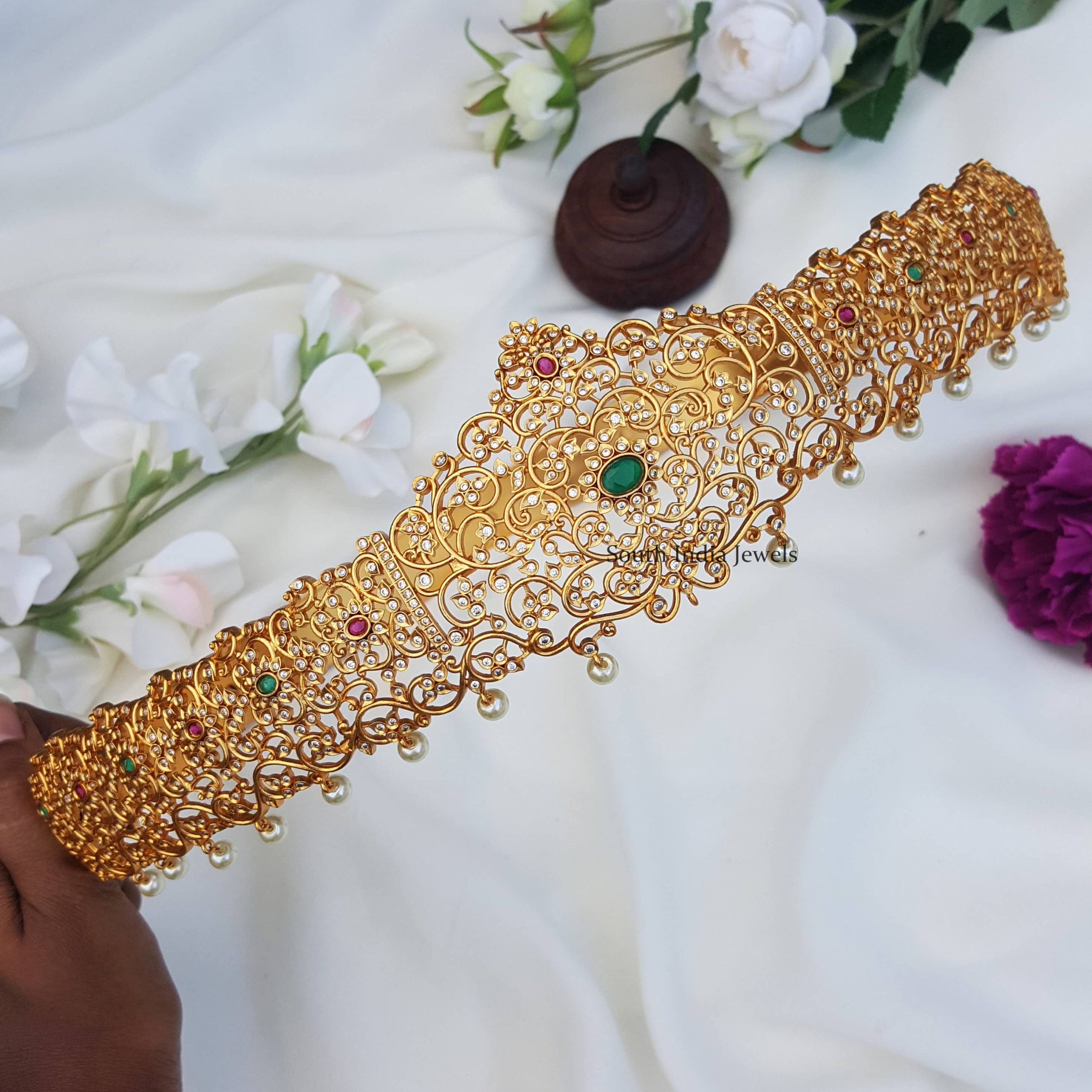 Floral Design Bridal Hip Belt