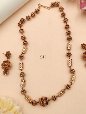 Gold Finish Looking Necklace Set