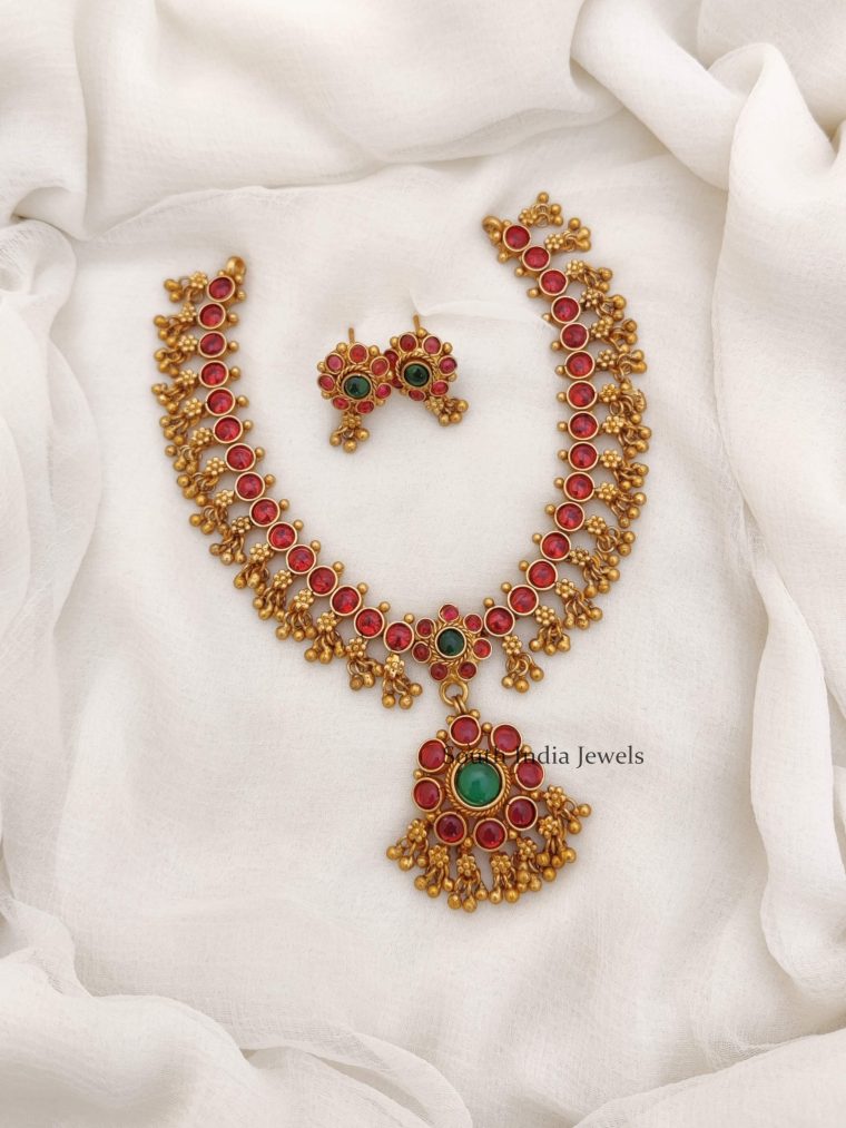 Kemp Golden Beads Necklace Set