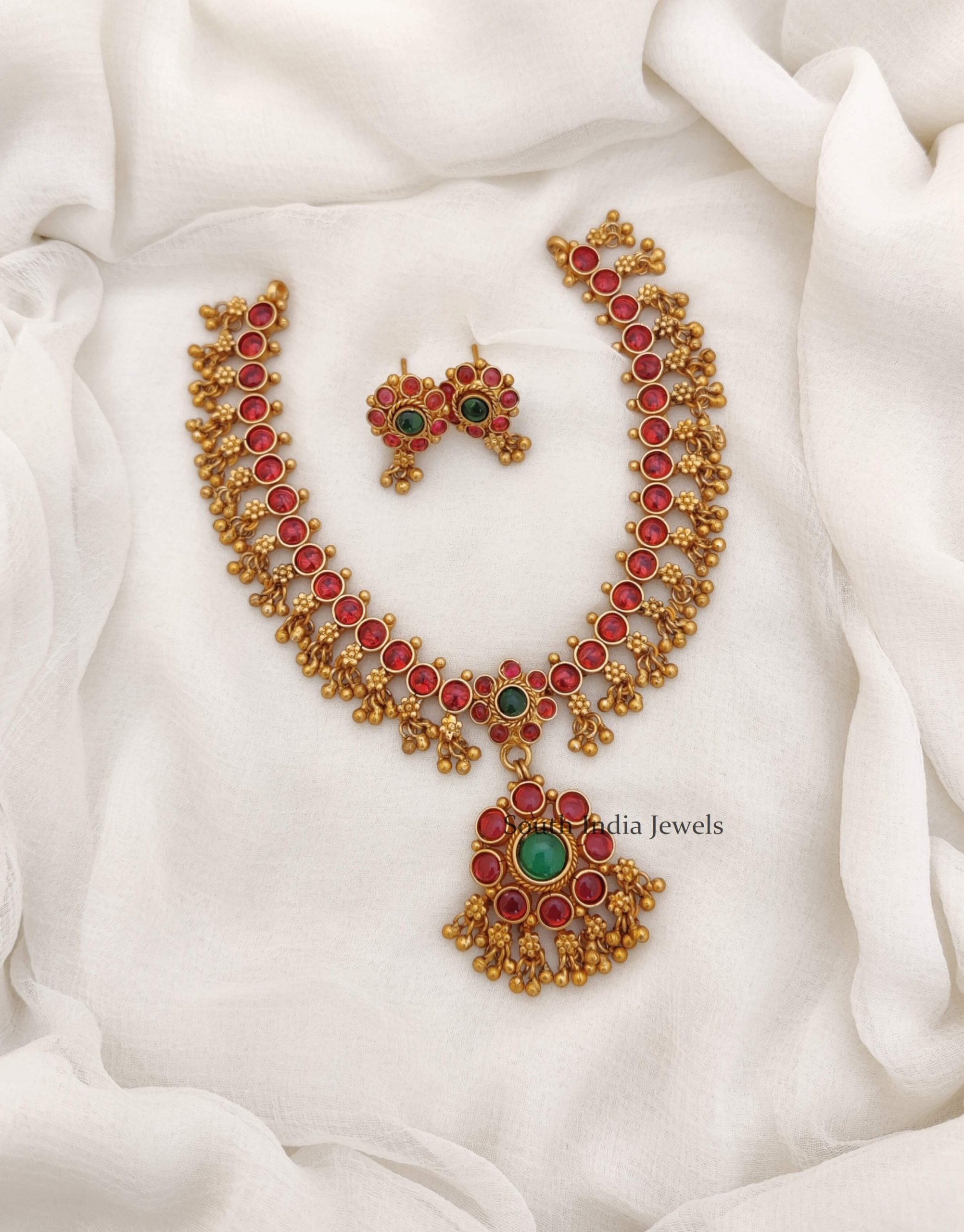 Kemp Golden Beads Necklace Set