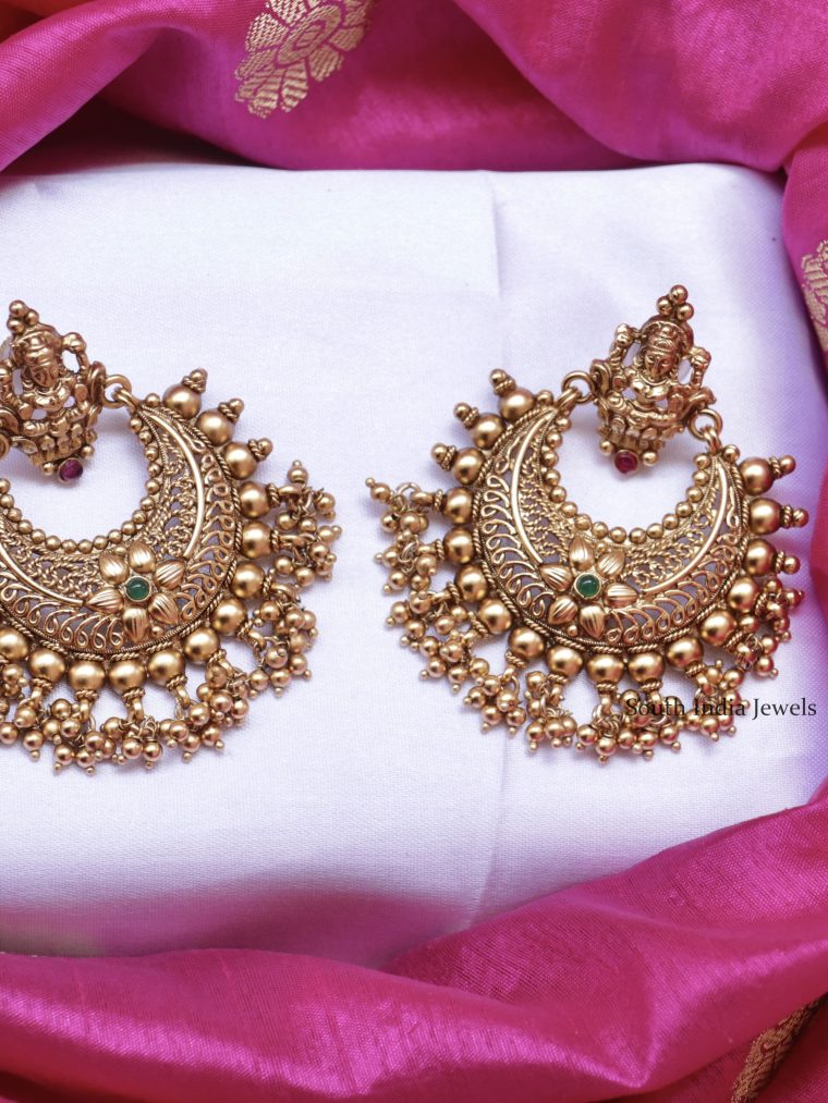 Lakshmi Design Golden Pearl Cluster Earrings
