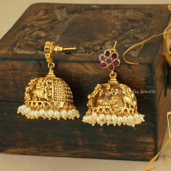 Long Jhumar Lakshmi Necklace Set (3)