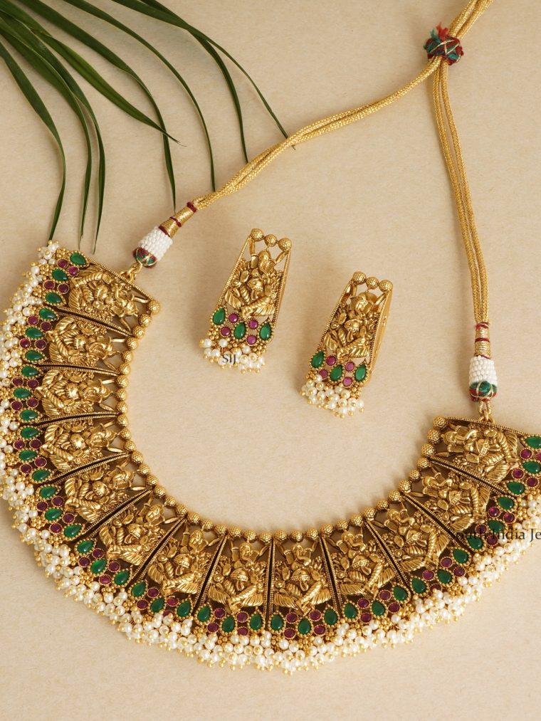 Royal Ganesha Multicolor Design Necklace