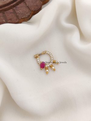 Simple AD Stone Nose Pin
