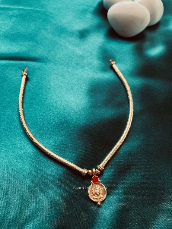 Simple & Elegant Lakshmi Coin Necklace.. (2)