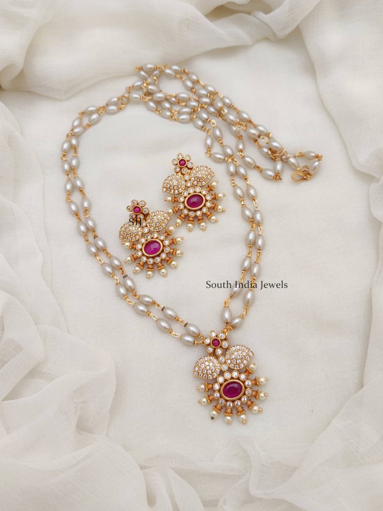 Stunning Pearl Design Chain With Pendent