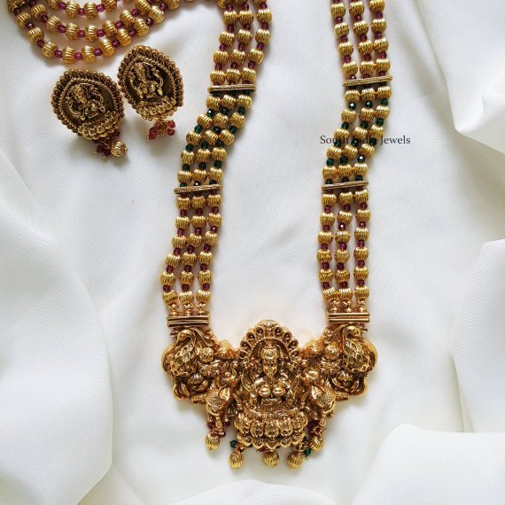 Three Layered Lakshmi Haram- South India Jewels Online Stores