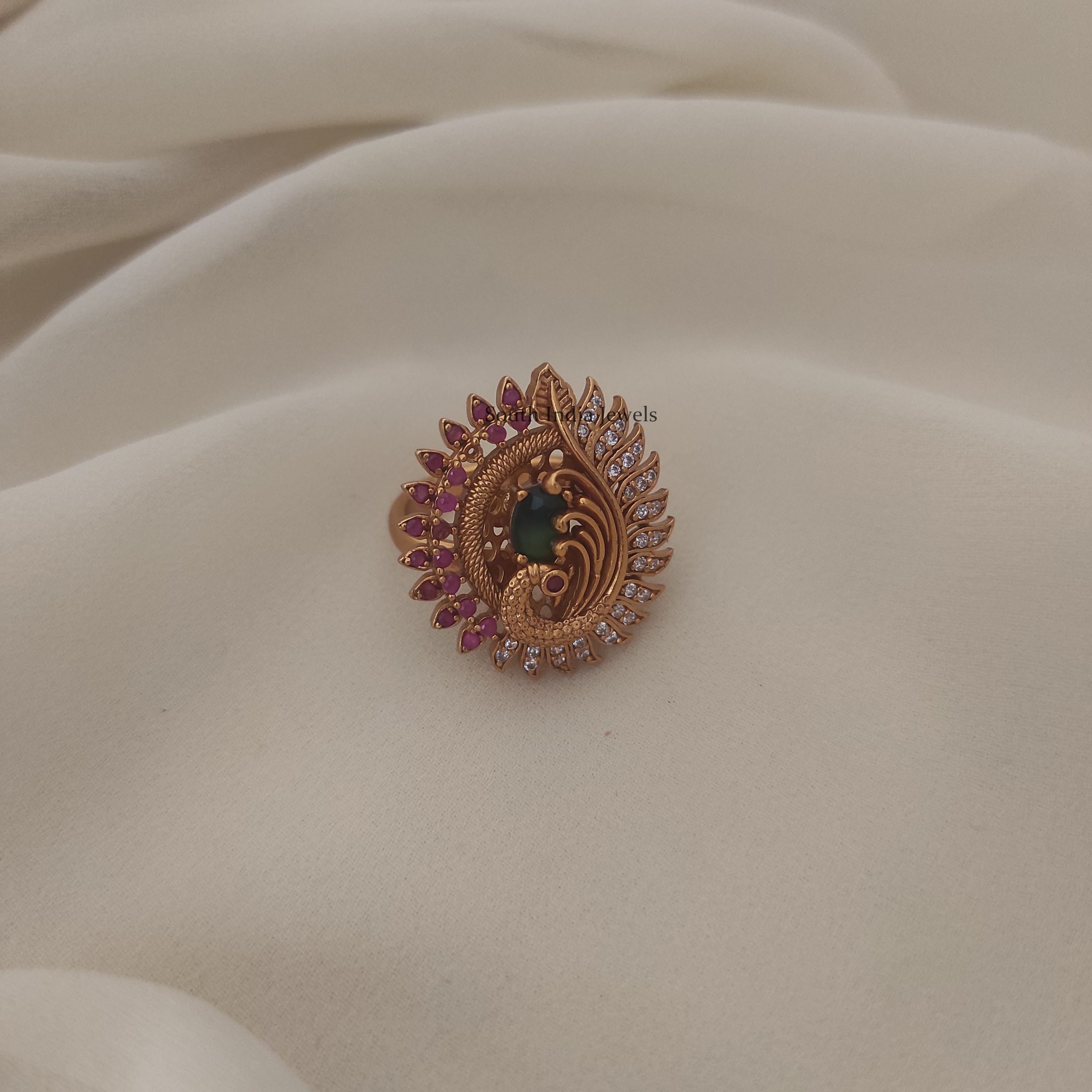 Traditional Peacock Finger Ring (2)