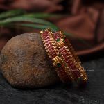 Traditional Red Stone Bangle Set