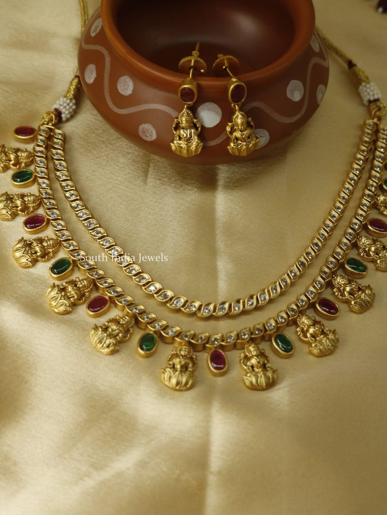 Two Layered Lakshmi Design Necklace