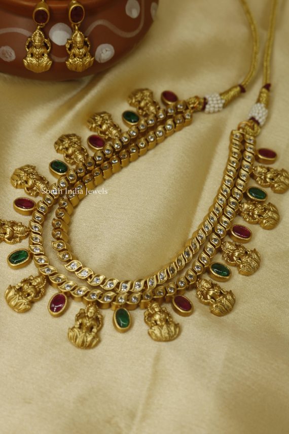 Two Layered Lakshmi Design Necklace
