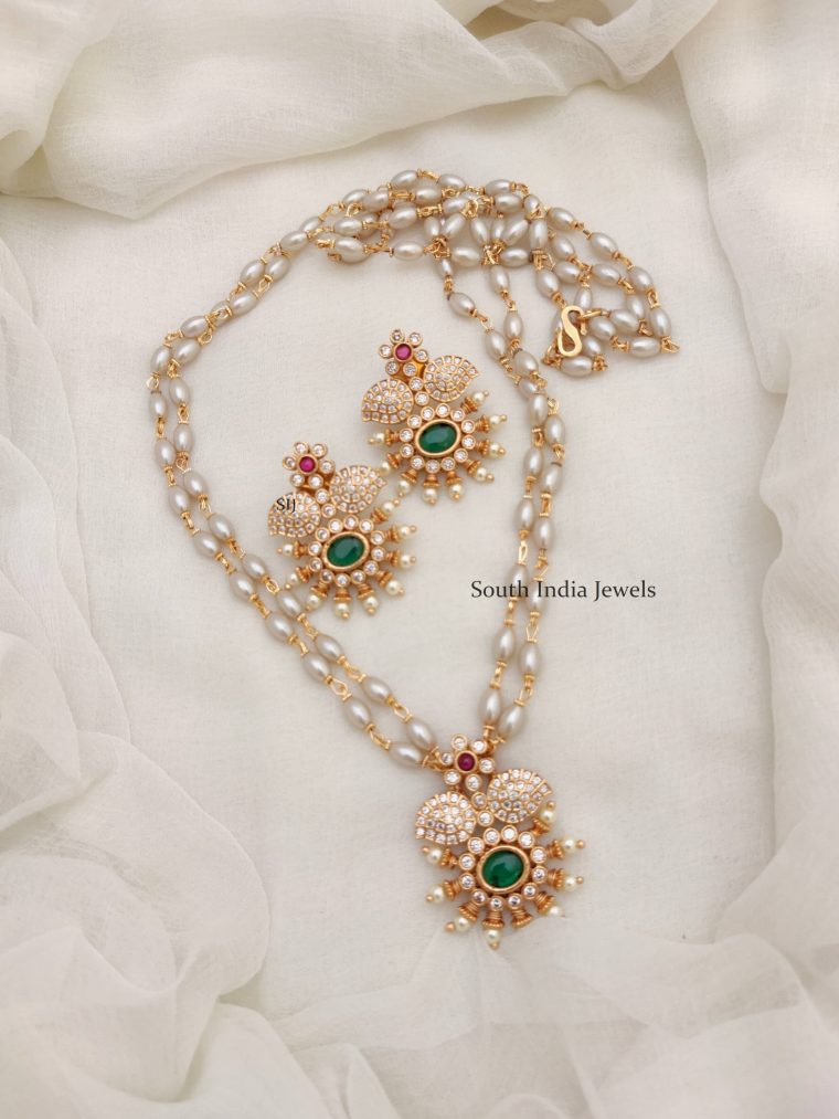 Pearl Chain and Pendent Set