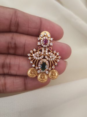 Pearl Tricoin CZ Earrings