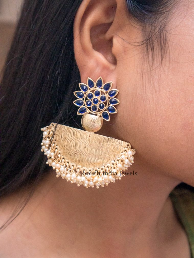 Amazing Polki Chandbali Earrings