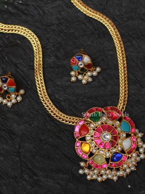 Colorful Floral Pendant Set