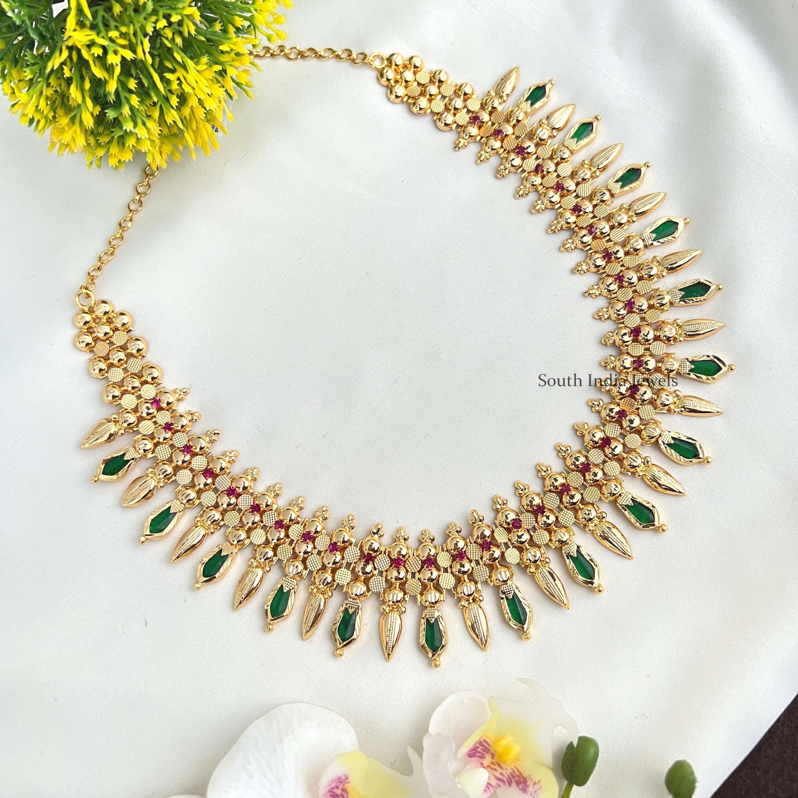 Dazzling Kerala Style Necklace Set