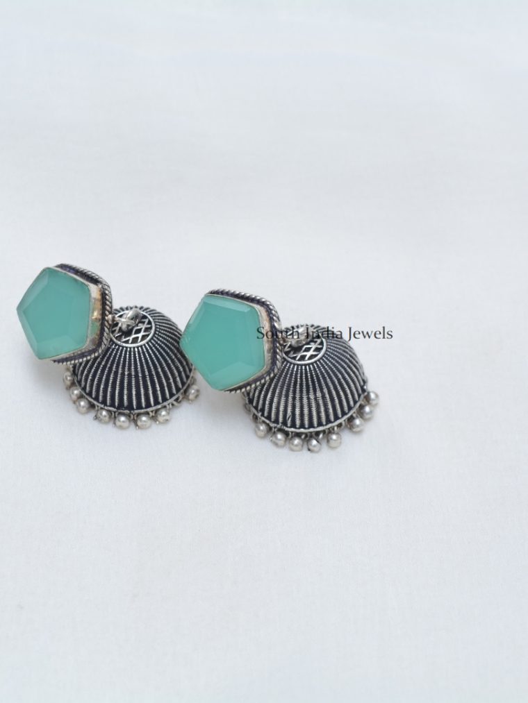 Elegant German Silver Jhumkas