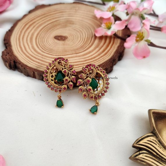 Elegant peacock Design Earrings