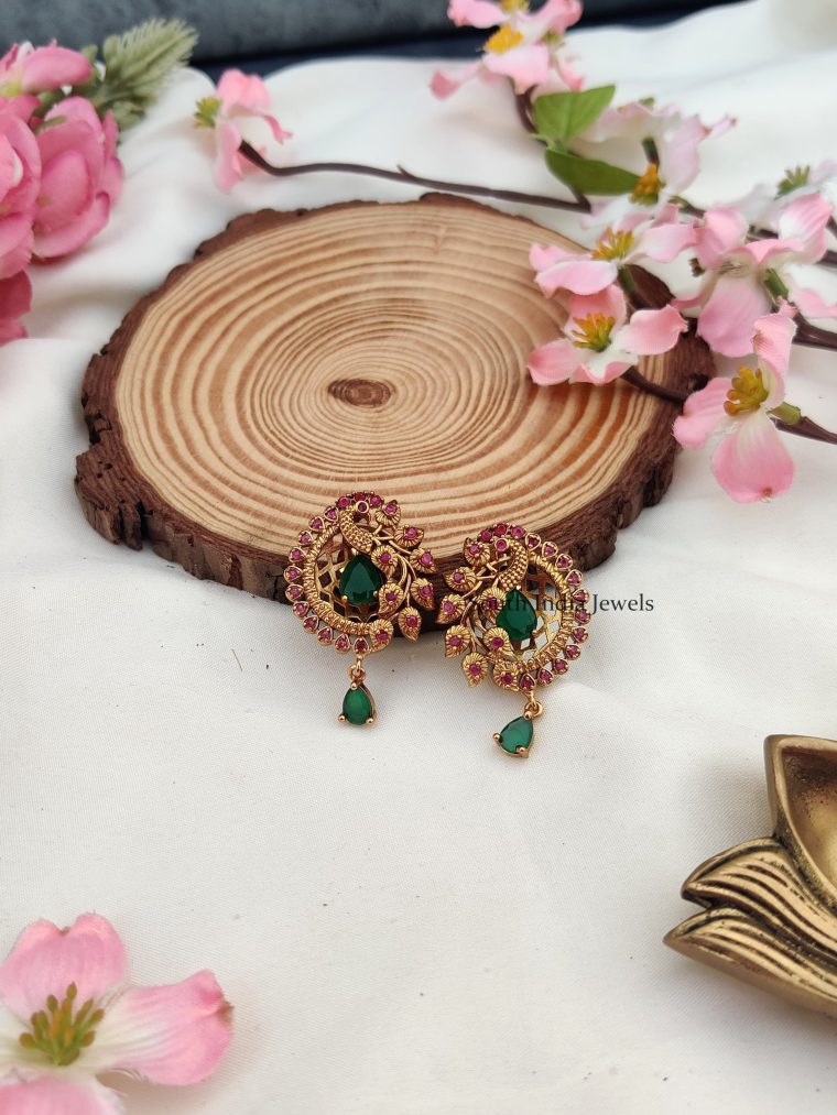 Elegant peacock Design Earrings