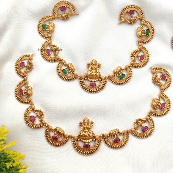 Elephant Lakshmi Design Necklace