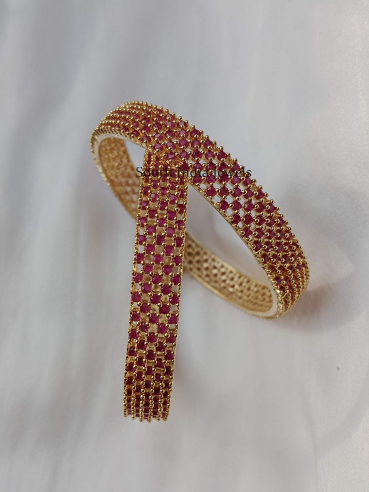 Five Layers Ruby Bangles