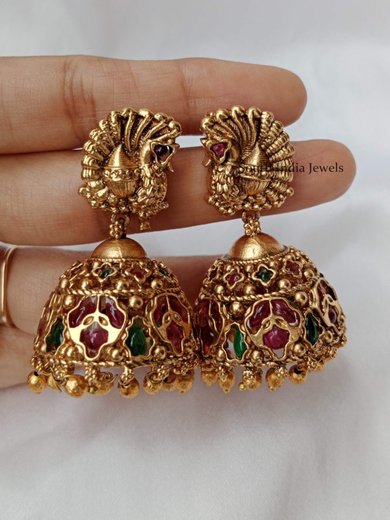 Gorgeous Peacock Jhumkas