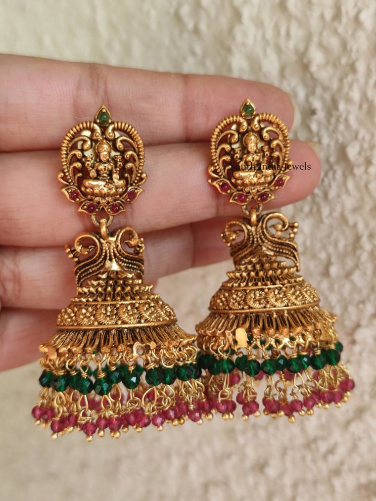 Lakshmi Beads Design Jhumkas