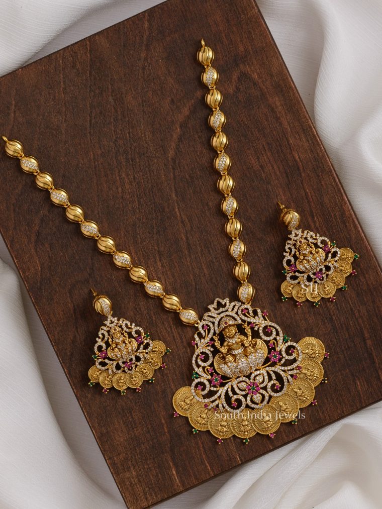Lakshmi Coin Design Necklace