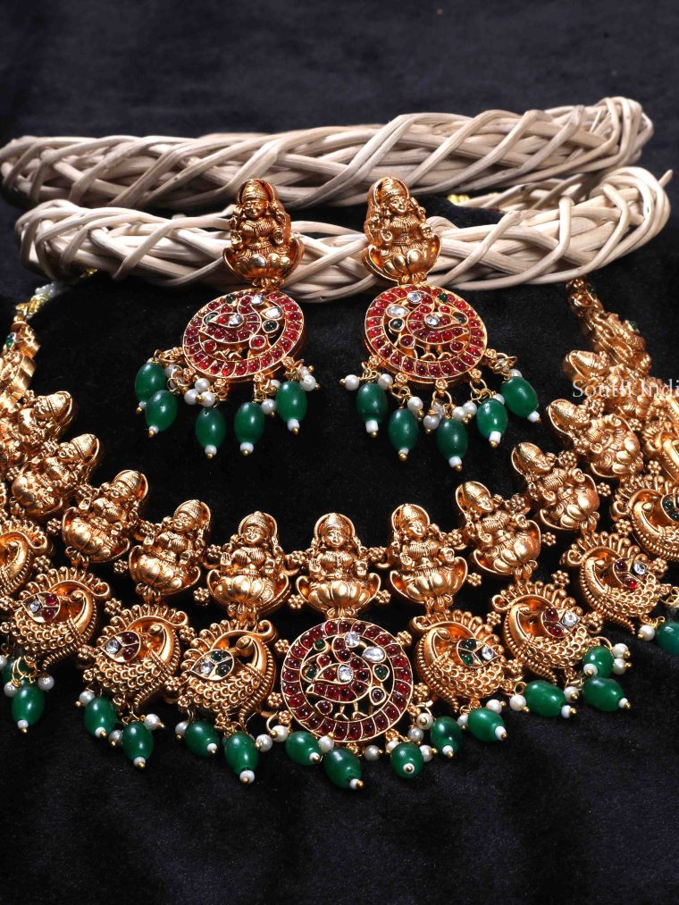 Lakshmi Green Necklace Set