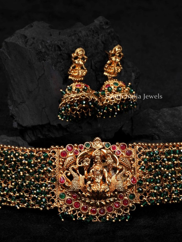 Lakshmi Hydra Green Choker Set