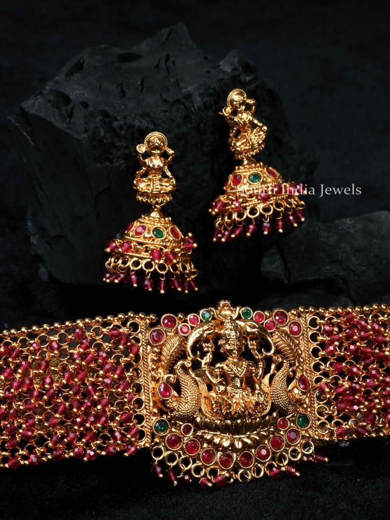 Lakshmi Hydra Red Choker Set