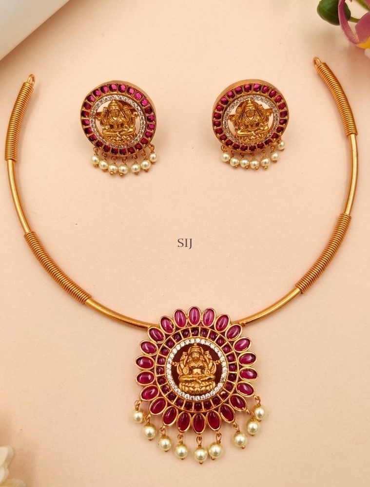 Lakshmi Pendent Hasli Necklace