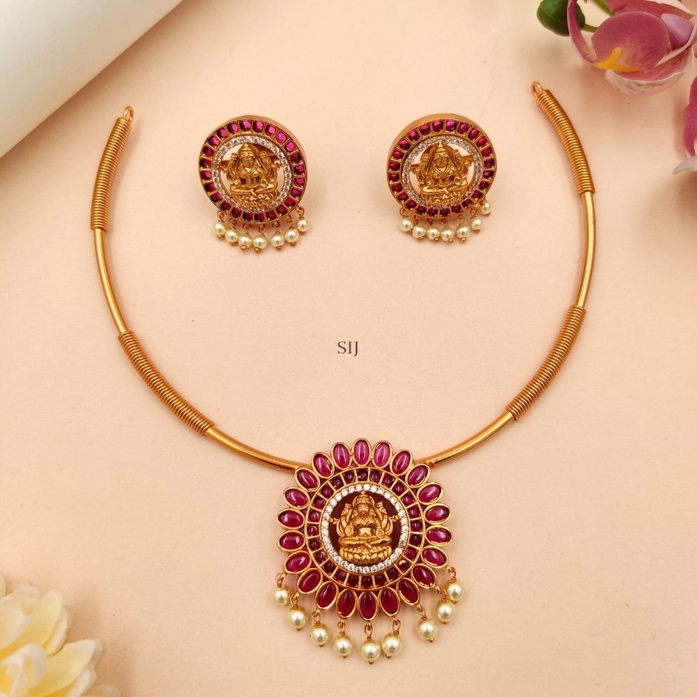 Lakshmi Pendent Hasli Necklace