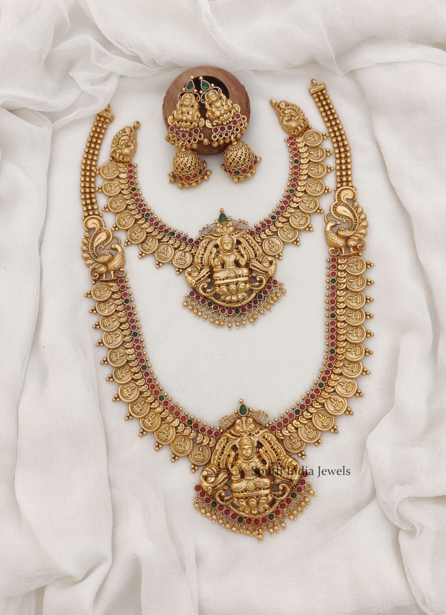 Lakshmi Temple Semi Bridal Combo - South India Jewels