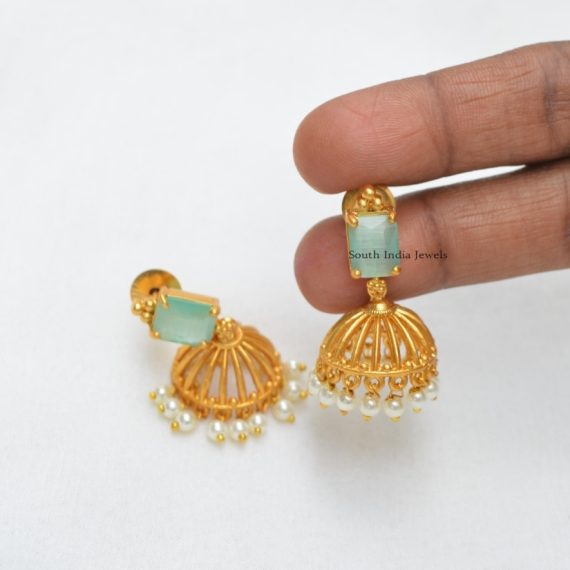 Matte Finish AD Jhumkas
