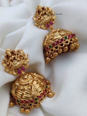 Matte Lakshmi Design Jhumkas (