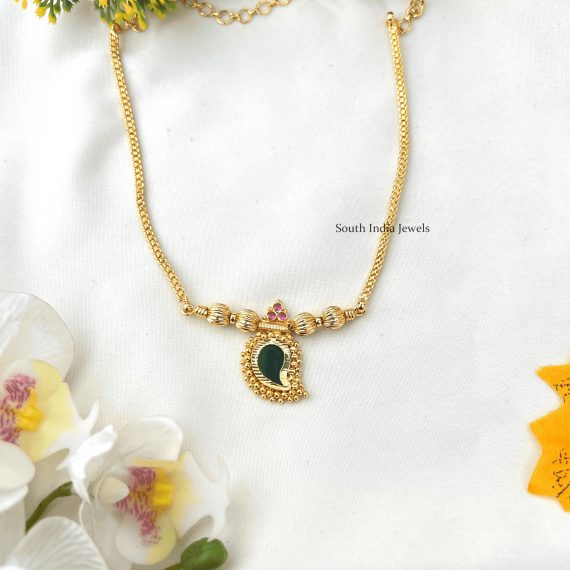Palakka Design Pendent With Chain