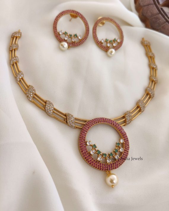 Party Wear AD Necklace Set (2)