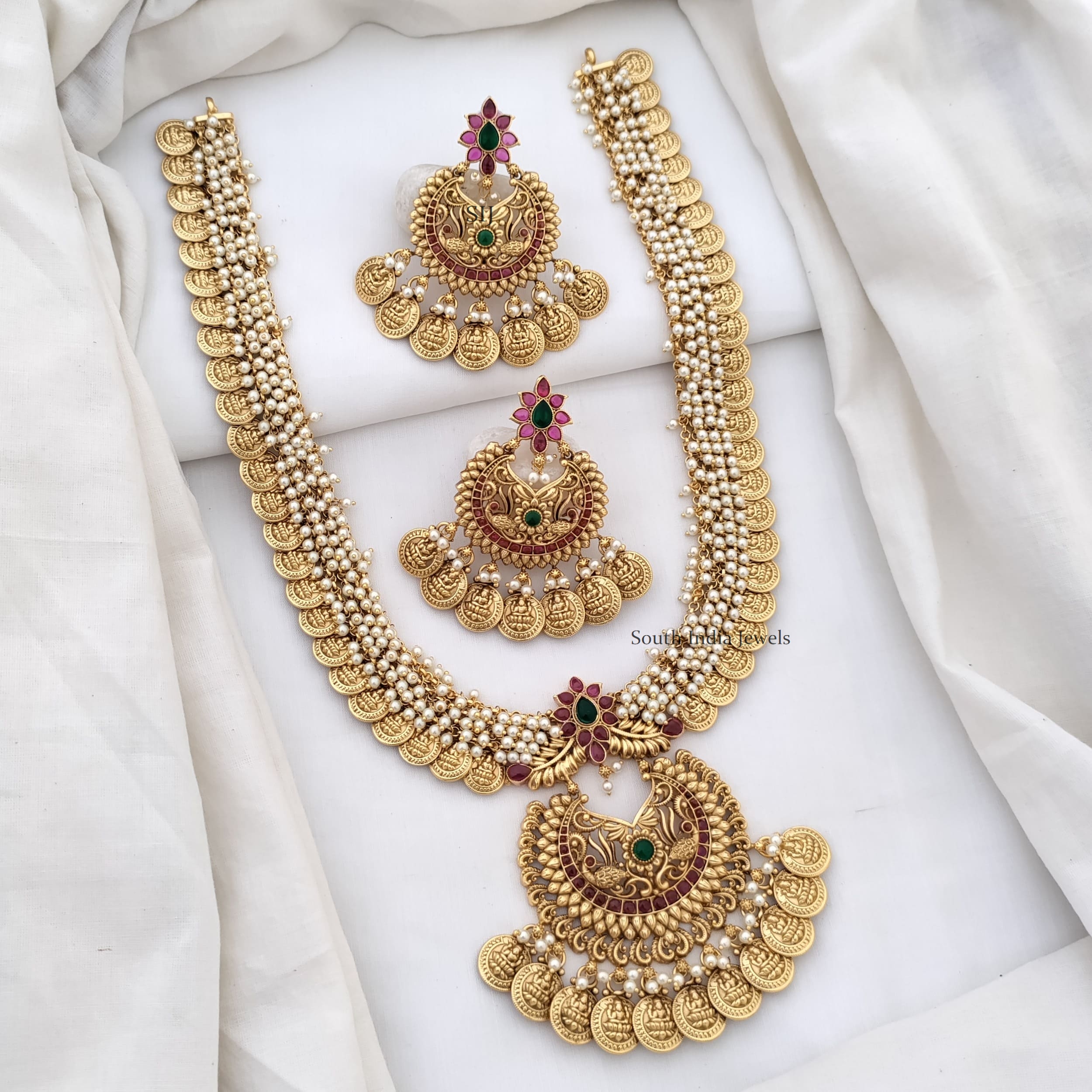 Pearls Lakshmi Coin Haram