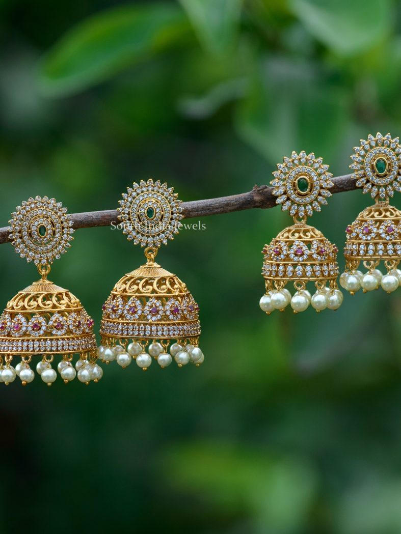 Rich AD Stones Jhumkas