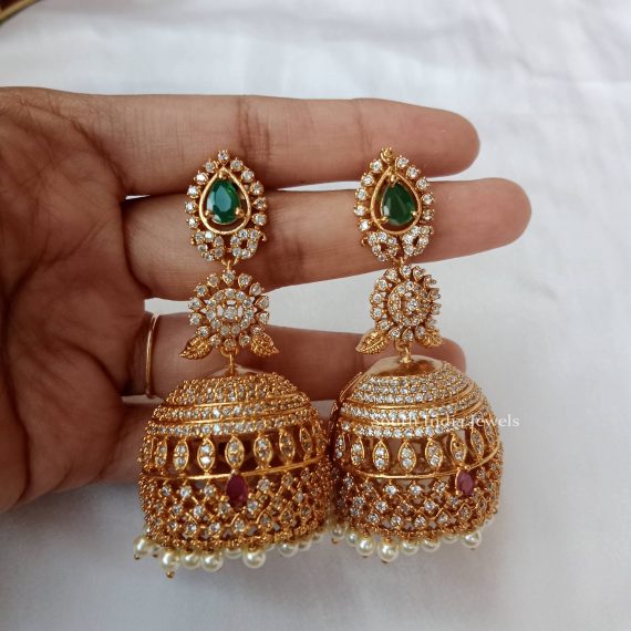 Three Layers AD Jhumkas