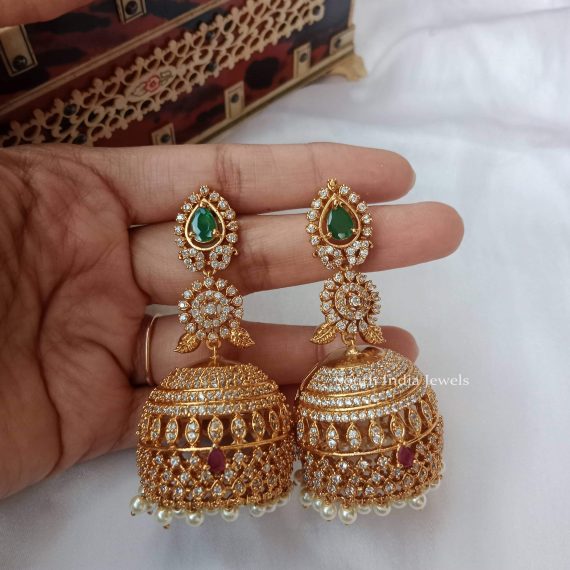 Three Layers AD Jhumkas