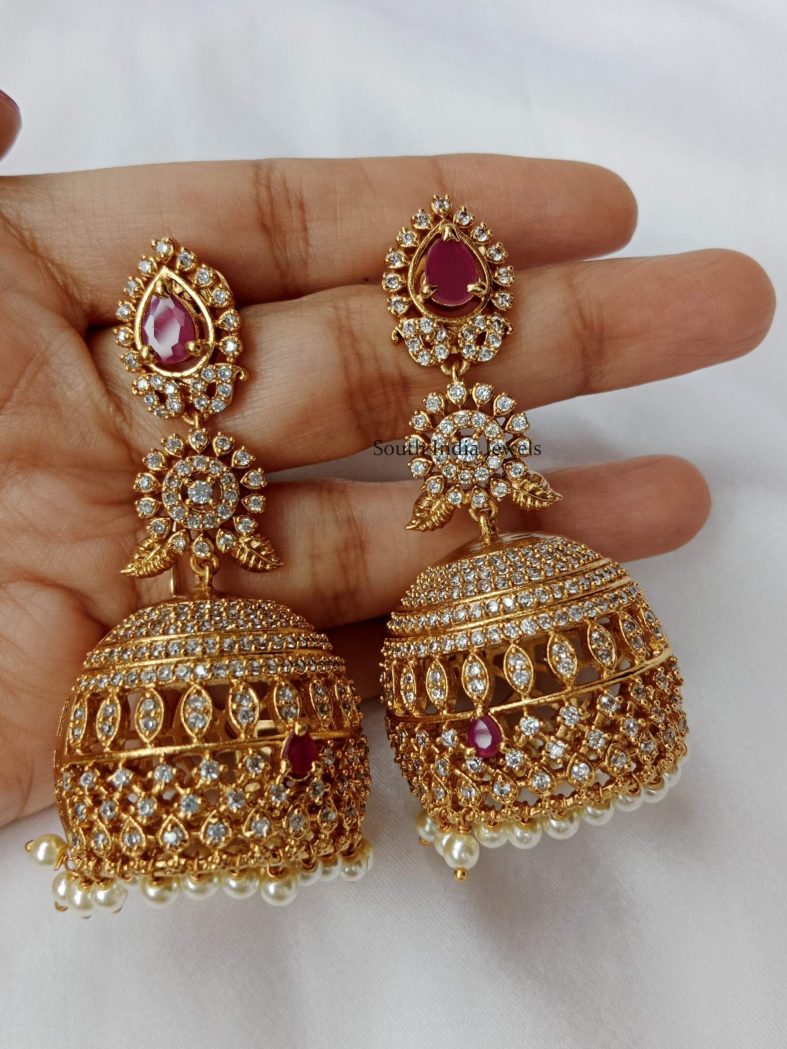 Three Layers AD Jhumkas