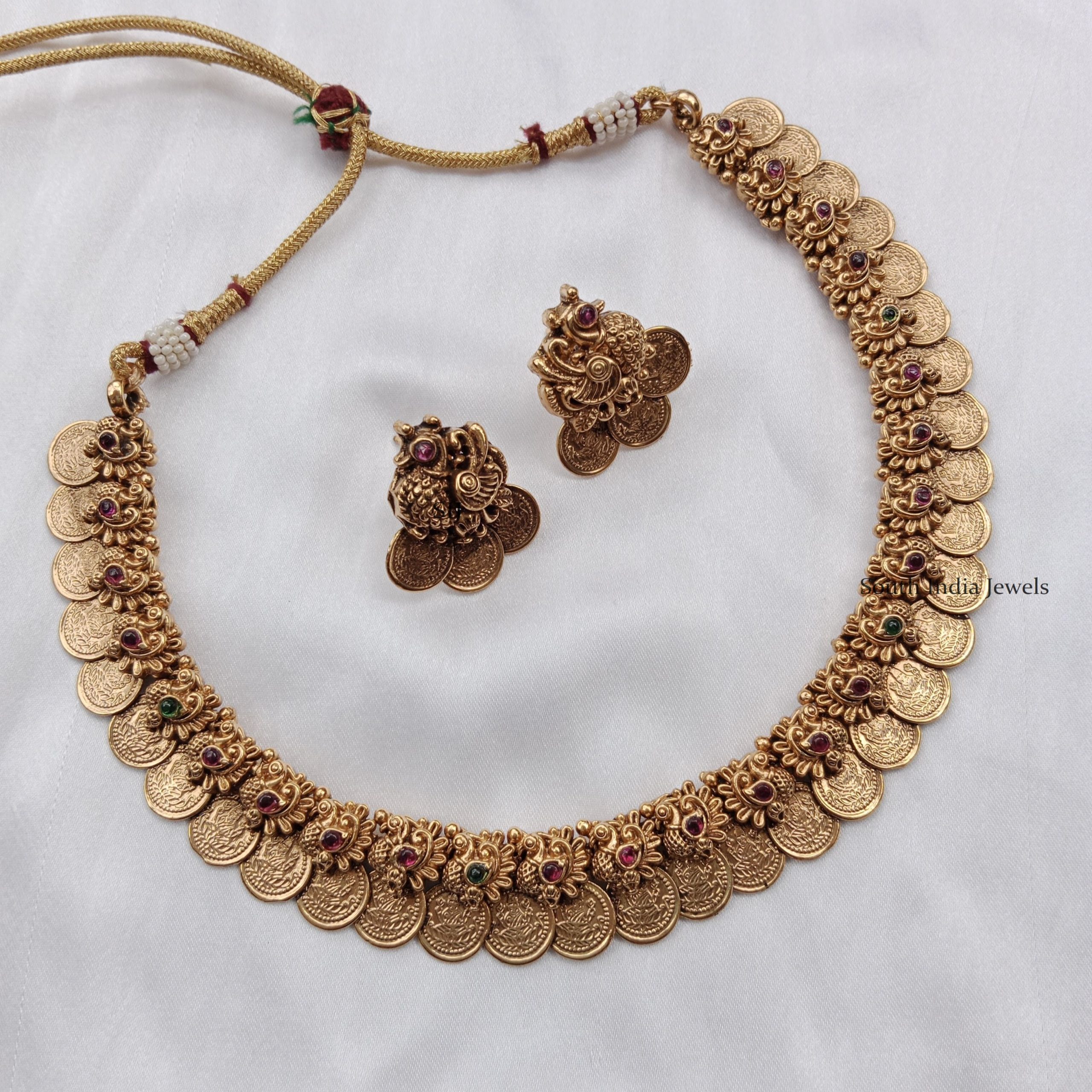 Traditional Kasu & Peacock Necklace