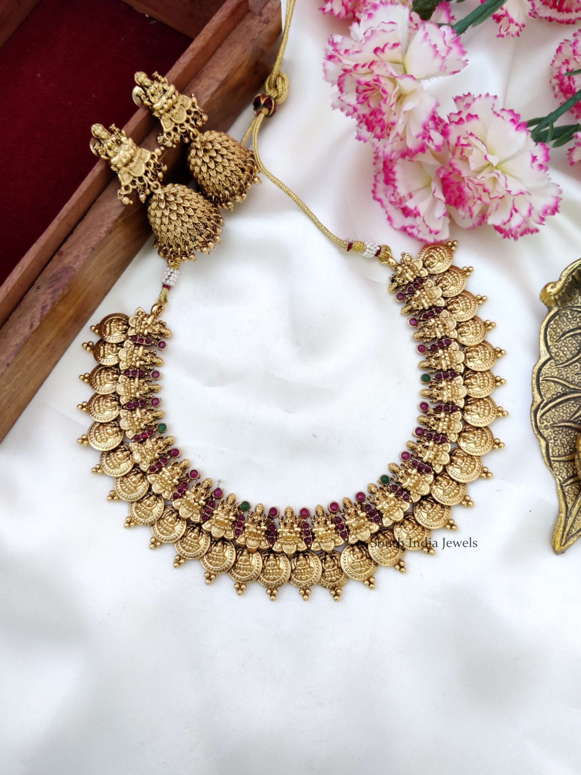 Traditional Lakshmi Coin Necklace Set