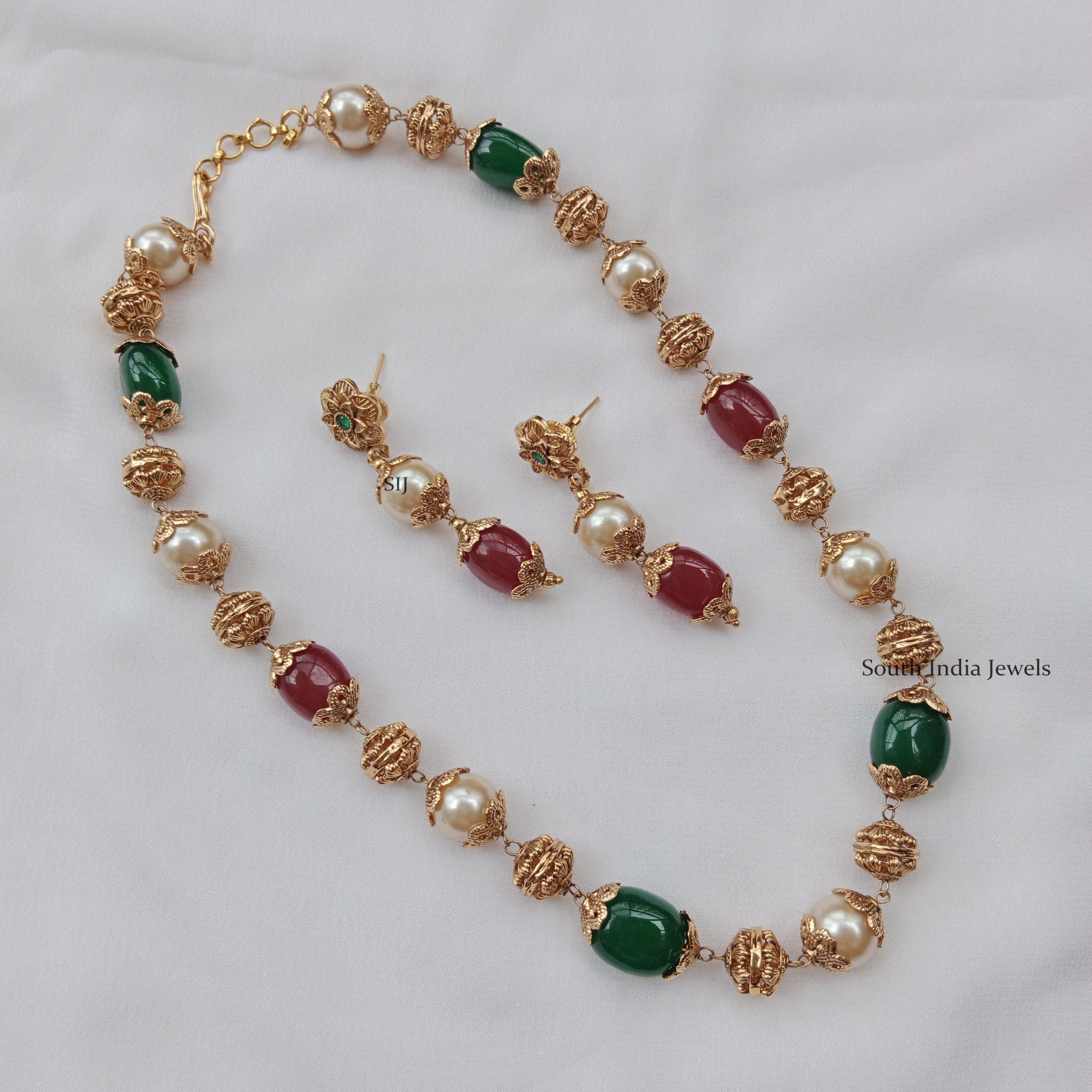Antique Beads & Pearl Mala