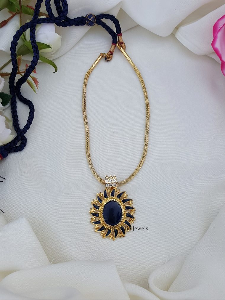 Beautiful Blue Enamel Necklace