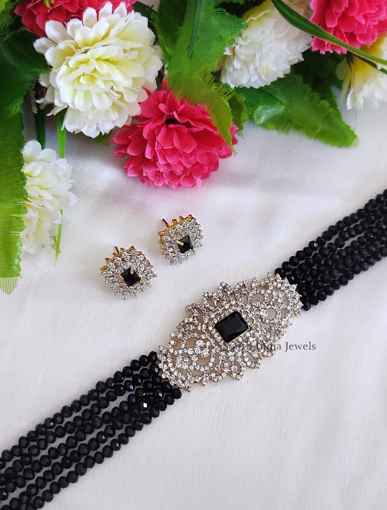 Black Bead AD choker Set