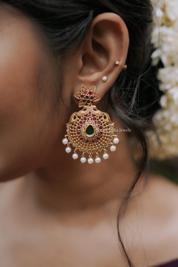 Bridal Flower Design Earrings (2)
